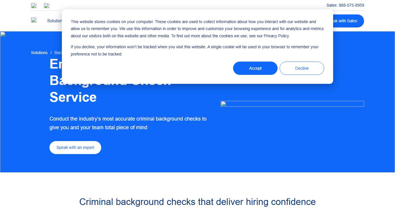 Employee Criminal Background Check Service Cisive